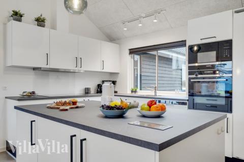 Die Küche im Luxusferienhaus Nr. 521 ist gut eingerichtet.