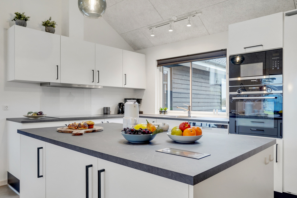 Die Küche im Luxusferienhaus Nr. 521 ist gut eingerichtet.