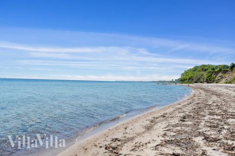 Der Strand in der Nähe von Luxusferienhaus Nr. 496.