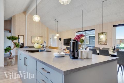 Die Küche im Luxusferienhaus Nr. 508 ist gut eingerichtet.