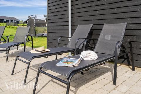 Große Terrasse am Luxusferienhaus Nr. 499 in Südjütland.