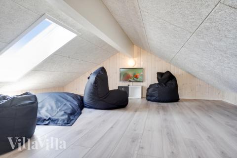 Einige der 30 Schlafgelegenheiten befinden sich im Luxusferienhaus Nr. 531 auf dem ausgebauten Dachboden