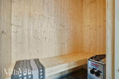 Das Luxusferienhaus Nr. 514 ist unter anderem mit einer schönen Sauna ausgestattet.