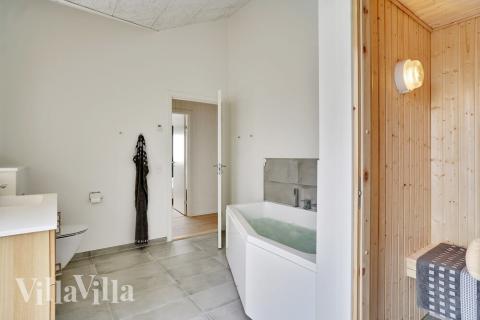 Genießen Sie die heiße Sauna im Luxusferienhaus Nr. 514 für 10 Personen