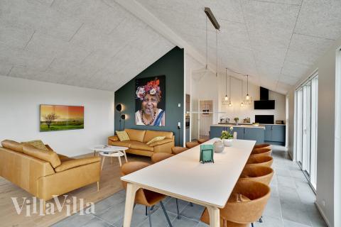 Die Couchecke im Luxusferienhaus Nr. 514 in Nordjütland.