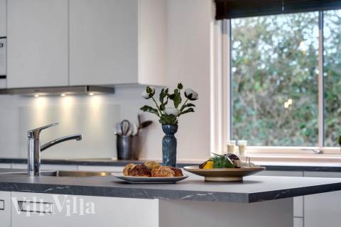 Die Küche im Luxusferienhaus Nr. 526 ist gut eingerichtet.