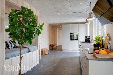 Die Küche im Luxusferienhaus Nr. 518 ist gut eingerichtet.