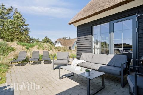 Große Terrasse am Luxusferienhaus Nr. 518 in Westjütland.
