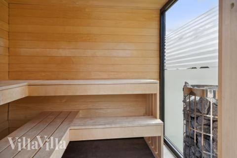 Das Luxusferienhaus Nr. 520 ist unter anderem mit einer schönen Sauna ausgestattet.