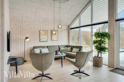 Die Couchecke im Luxusferienhaus Nr. 527 in Nordseeland.