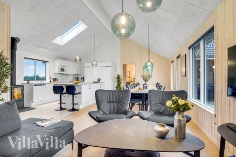 Die Couchecke im Luxusferienhaus Nr. 529 in Nordjütland.