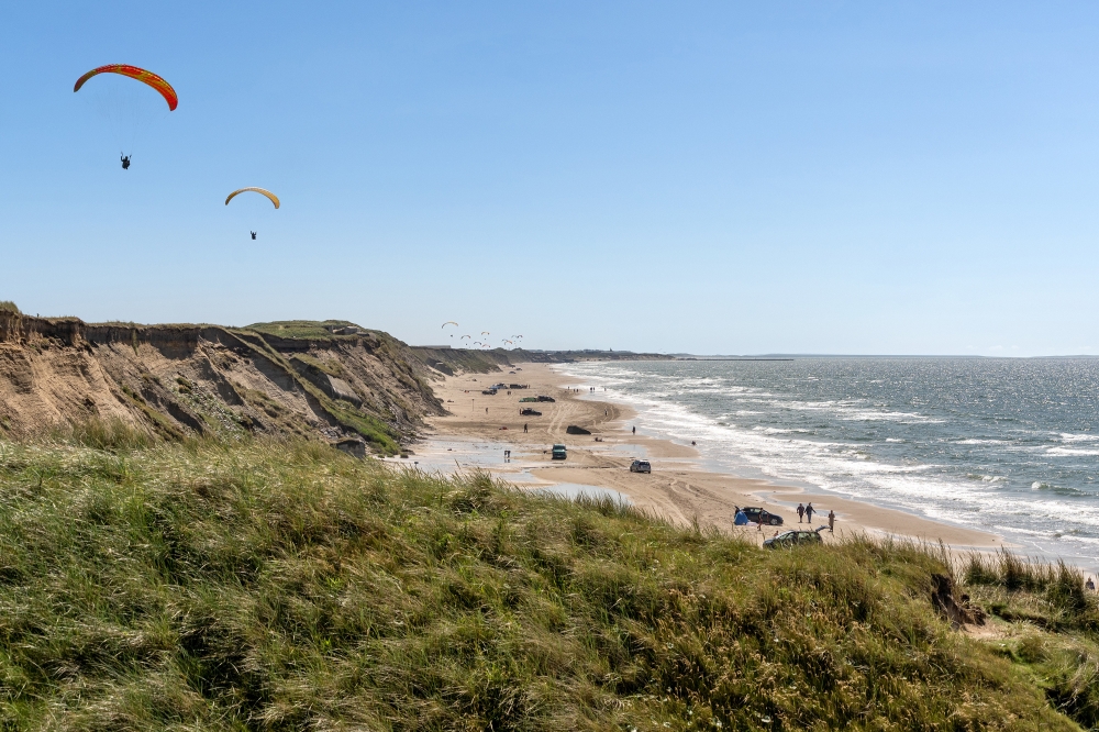 Der Strand in der Nähe von Luxusferienhaus Nr. 529.