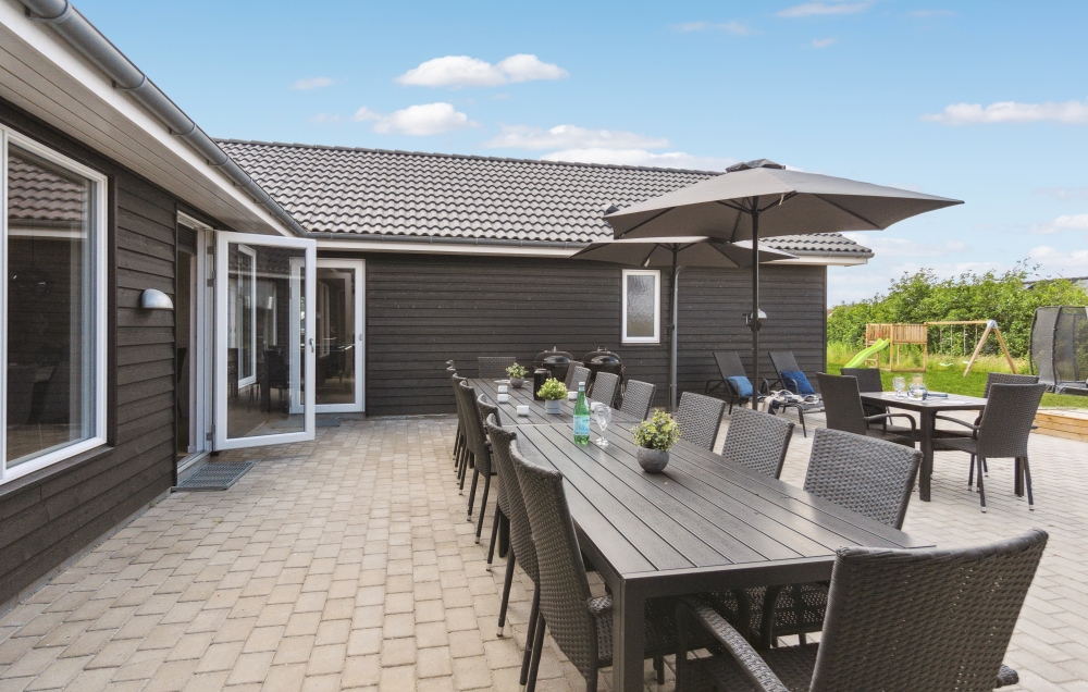 Große Terrasse am Luxusferienhaus Nr. 529 in Nordjütland.