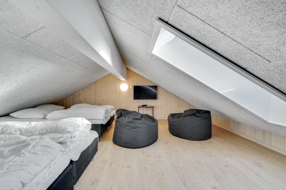 Einige der 18 Schlafgelegenheiten befinden sich im Luxusferienhaus Nr. 536 auf dem ausgebauten Dachboden