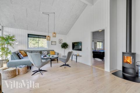 Die Couchecke im Luxusferienhaus Nr. 536 in Westjütland.