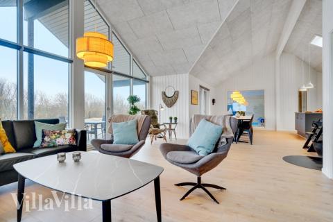 Die Couchecke im Luxusferienhaus Nr. 537 in Südjütland.