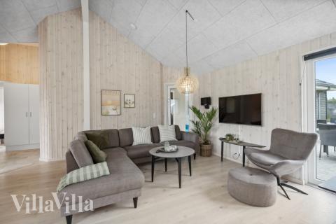 Die Couchecke im Luxusferienhaus Nr. 535 in Westjütland.