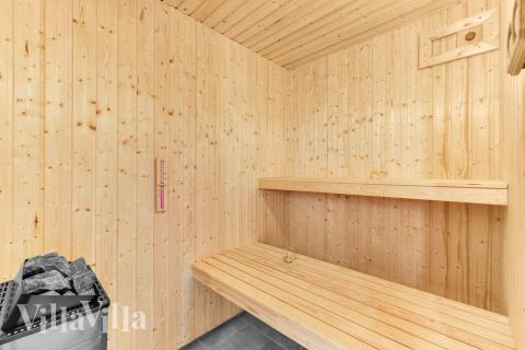 Das Luxusferienhaus Nr. 539 ist unter anderem mit einer schönen Sauna ausgestattet.