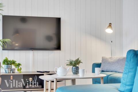 Die Couchecke im Luxusferienhaus Nr. 549 in Nordseeland.