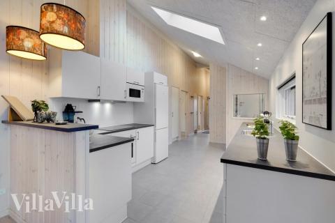 Die Küche im Luxusferienhaus Nr. 550 ist gut eingerichtet.