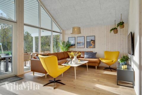 Die Couchecke im Luxusferienhaus Nr. 568 in Westjütland.