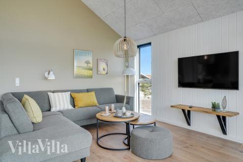 Die Couchecke im Luxusferienhaus Nr. 558 in Westjütland.