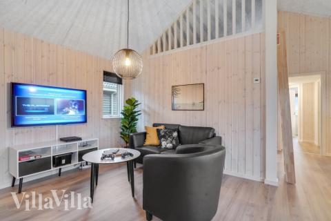 In der Sofalandschaft des Ferienhauses Nr. 545 kann man es richtig gemütlich machen.