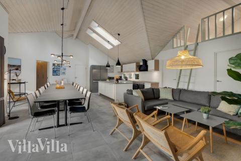 Die Couchecke im Luxusferienhaus Nr. 571 in Südjütland.