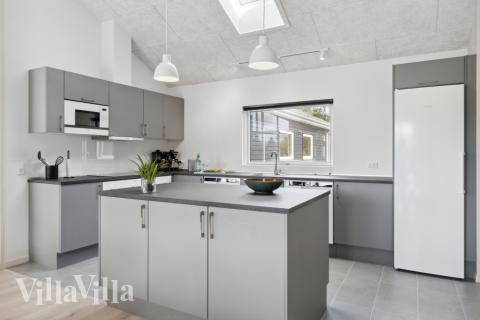 Die Küche im Luxusferienhaus Nr. 577 ist gut eingerichtet.