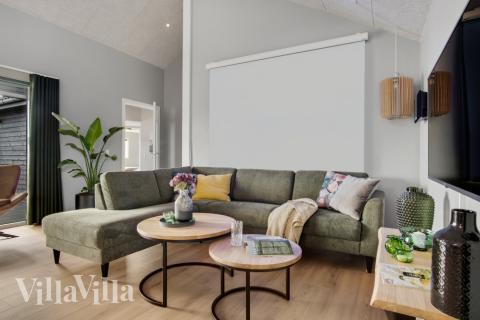 Die Couchecke im Luxusferienhaus Nr. 554 in Westjütland.