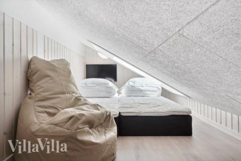 Einige der 18 Schlafgelegenheiten befinden sich im Luxusferienhaus Nr. 601 auf dem ausgebauten Dachboden