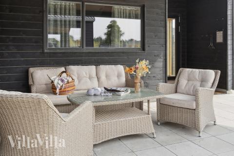 Genießen Sie einen Grillabend auf der Terrasse des Luxusferienhauses Nr. 601 in Südjütland