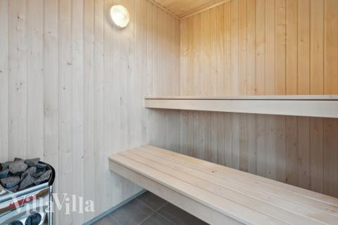 Genießen Sie die heiße Sauna im Luxusferienhaus Nr. 594 für 20 Personen