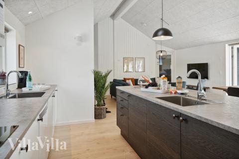 Die Küche im Luxusferienhaus Nr. 598 ist gut eingerichtet.