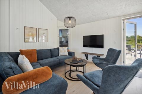 Die Couchecke im Luxusferienhaus Nr. 598 in Südjütland.