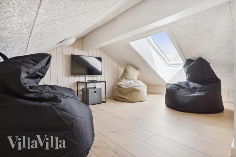 Einige der 20 Schlafgelegenheiten befinden sich im Luxusferienhaus Nr. 598 auf dem ausgebauten Dachboden