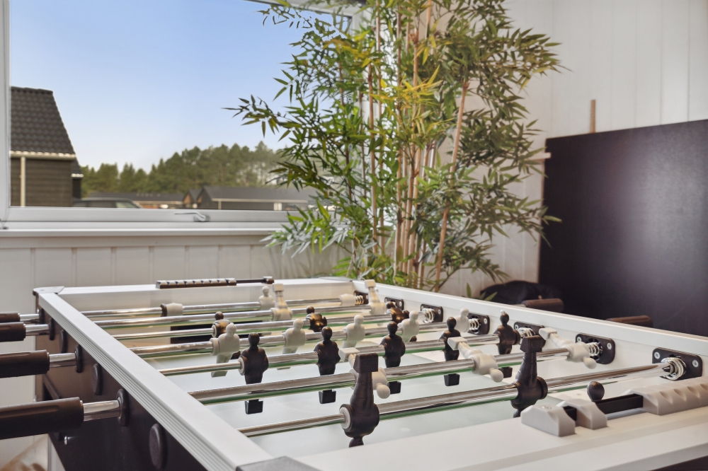 Das Luxusferienhaus 600 für 18 Personen hat einen großen Aktivitätsraum mit u. a. Billard und Darts