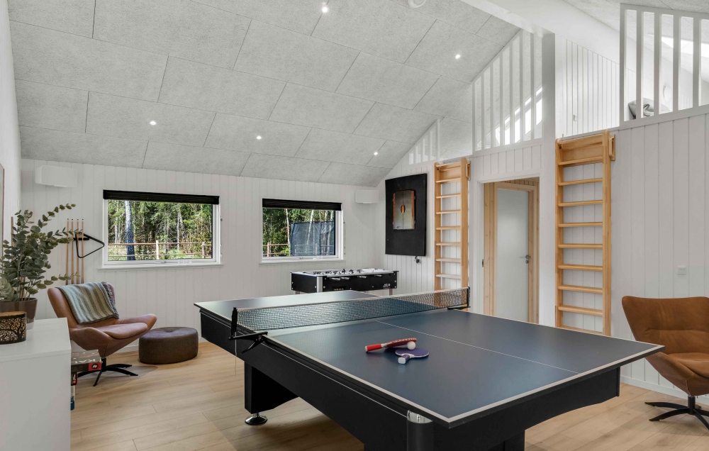 Das Luxusferienhaus 582 für 14 Personen hat einen großen Aktivitätsraum mit u. a. Billard und Darts