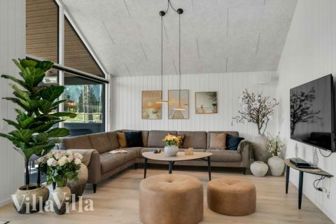 Die Couchecke im Luxusferienhaus Nr. 582 in Nordseeland.