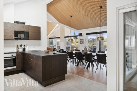 Die Küche im Luxusferienhaus Nr. 584 ist gut eingerichtet.