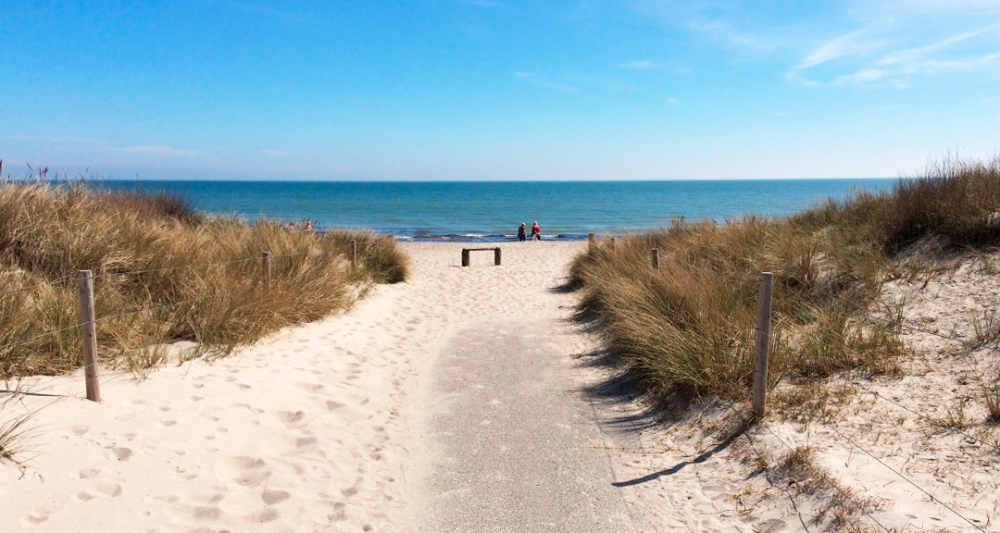 Der Strand in der Nähe von Luxusferienhaus Nr. 625.