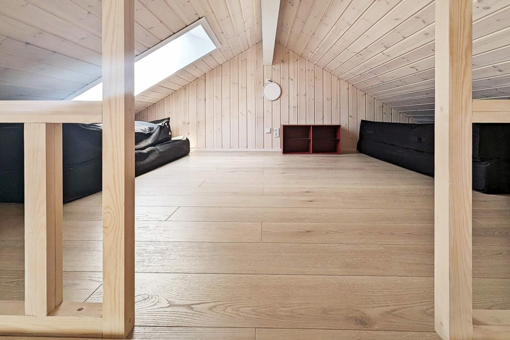 Einige der 12 Schlafgelegenheiten befinden sich im Luxusferienhaus Nr. 625 auf dem ausgebauten Dachboden