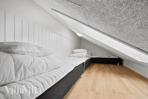 Einige der 20 Schlafgelegenheiten befinden sich im Luxusferienhaus Nr. 627 auf dem ausgebauten Dachboden