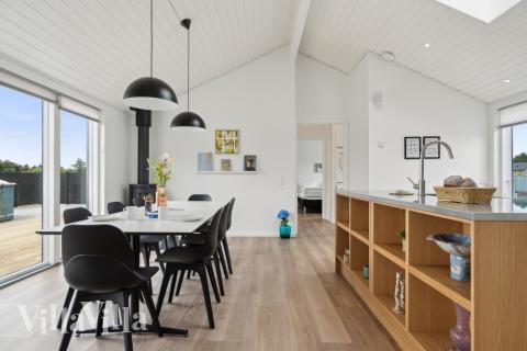 Die Küche in dem Luxusferienhaus Nr. 636 ist so gut ausgestattet, dass man problemlos Mahlzeiten für 8 Personen zubereiten kann.