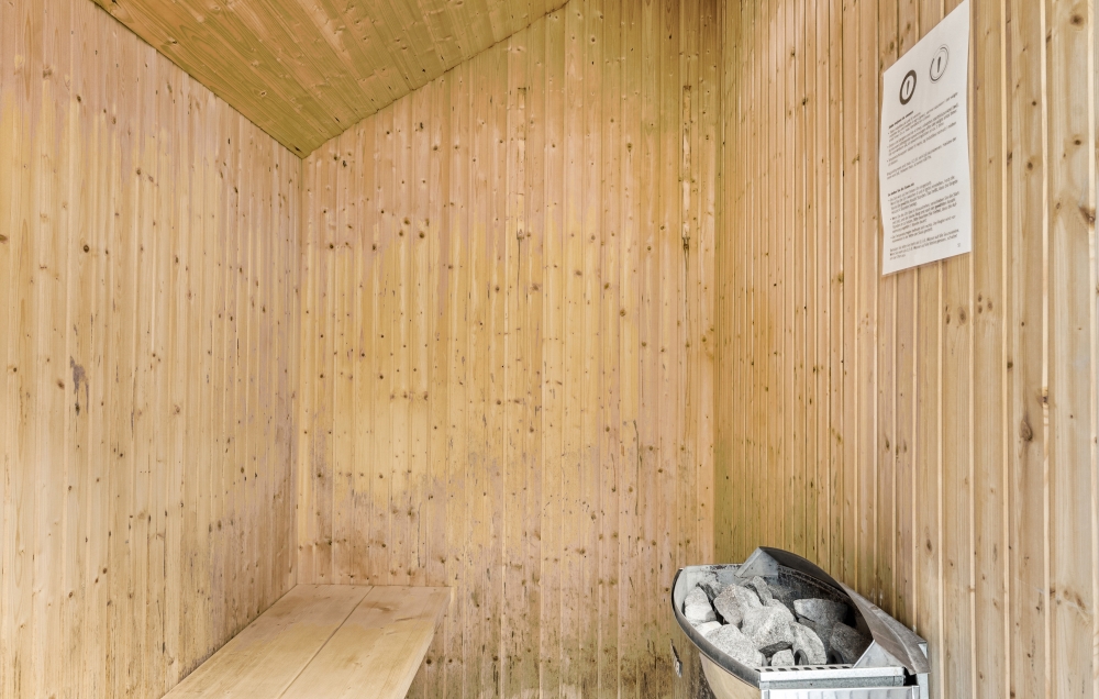 Genießen Sie die heiße Sauna im Luxusferienhaus Nr. 637 für 24 Personen
