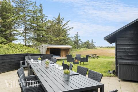 Das Luxusferienhaus Nr. 637 hat eine tolle Terrasse, die mit hochwertigen Gartenmöbeln für 24 Personen ausgestattet ist.