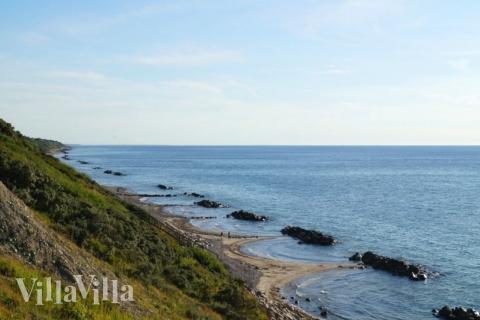 Der Strand in der Nähe von Luxusferienhaus Nr. 641.