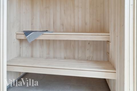 Das Luxusferienhaus Nr. 644 ist unter anderem mit einer schönen Sauna ausgestattet.