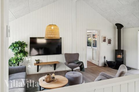 Die Couchecke im Luxusferienhaus Nr. 646 in Nordseeland.