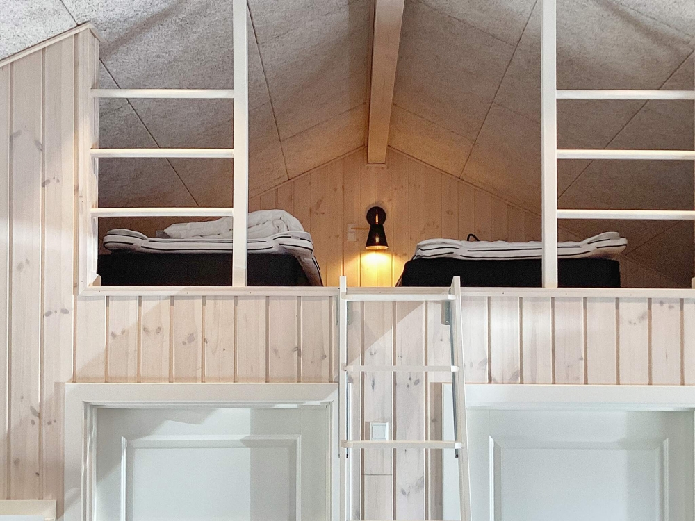 Einige der 14 Schlafgelegenheiten befinden sich im Luxusferienhaus Nr. 649 auf dem ausgebauten Dachboden
